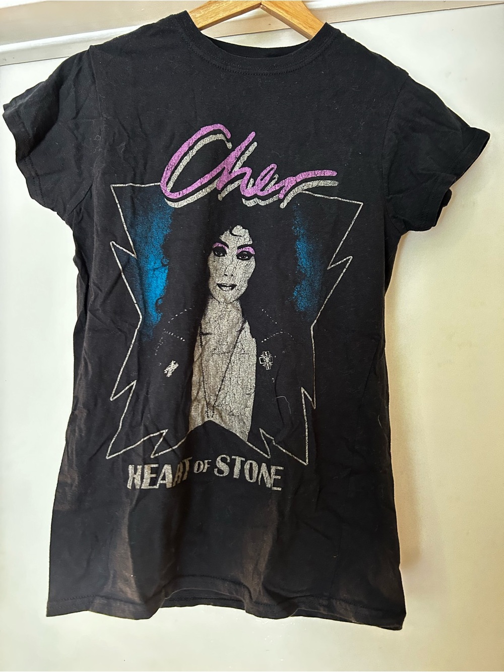 Cher Black Graphic Tee for Kids - Heart of Stone Design